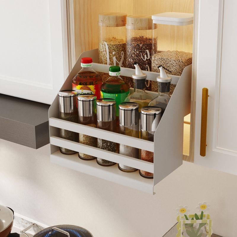 Kitchen Cabinet Wall Cupboard Inner Rotating Drop-down Storage Rack ...
