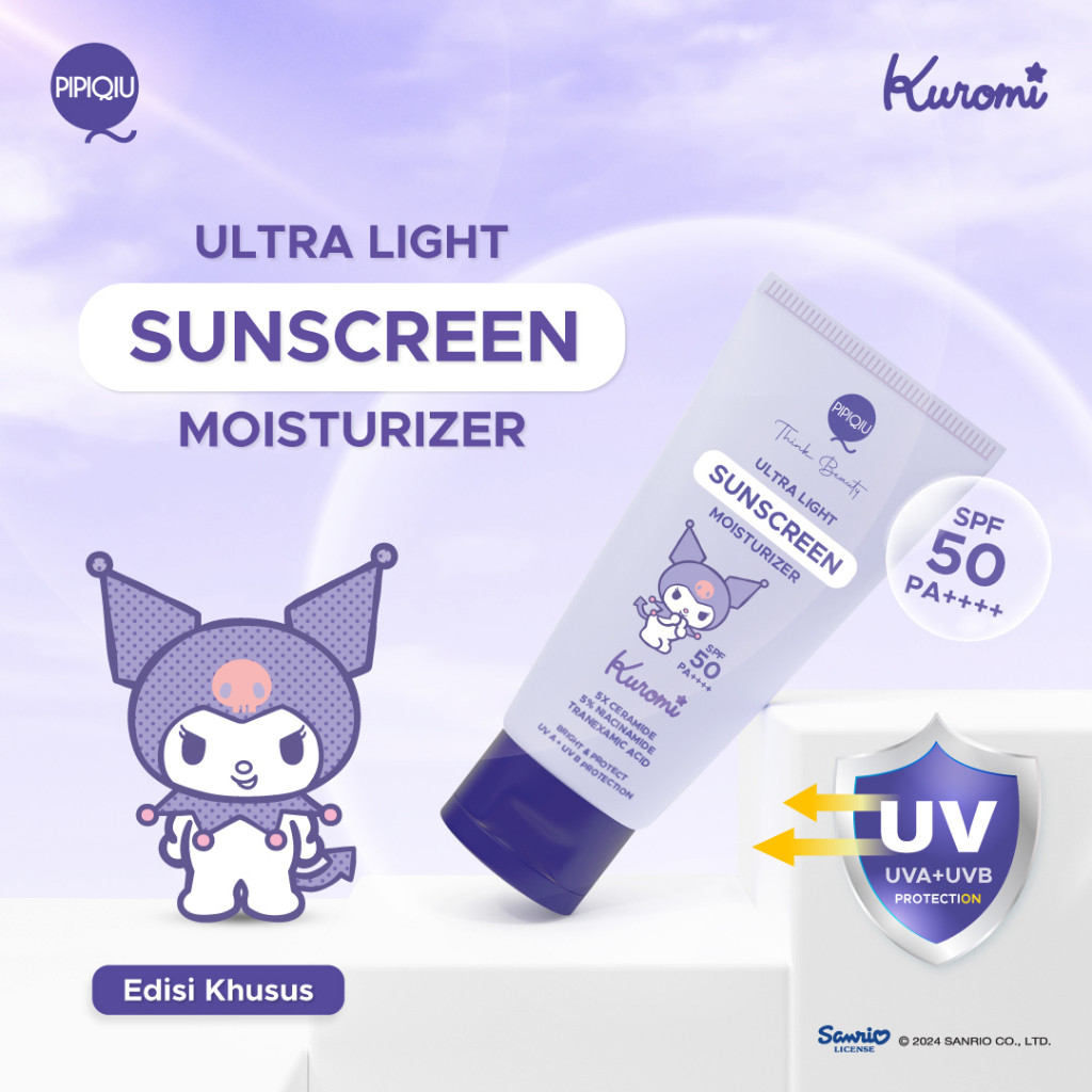 Pipiqiu Skincare Sunscreen Spf30 Cinnamoroll / Merah Jingga Official - Gambar 3