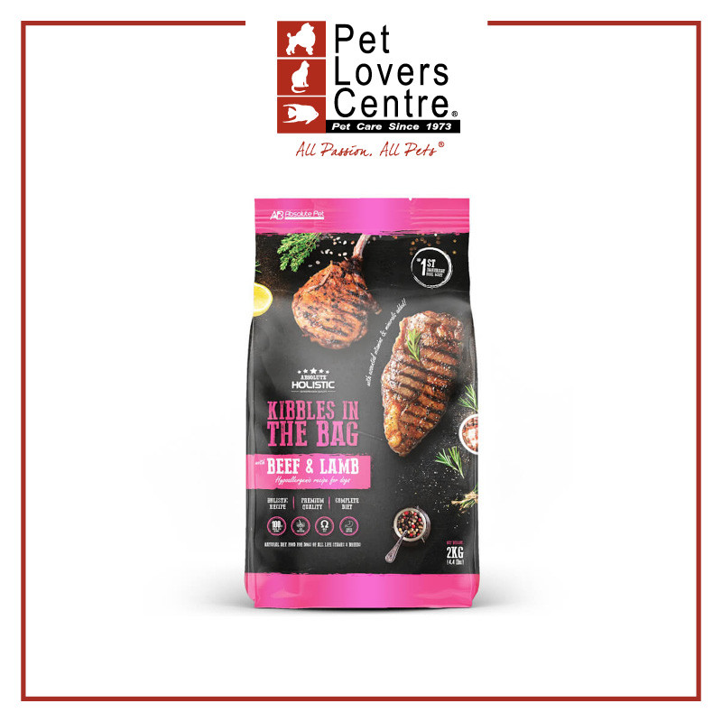 Absolute Holistic Kibbles In The Bag Beef & Lamb 2kg | Shopee Singapore