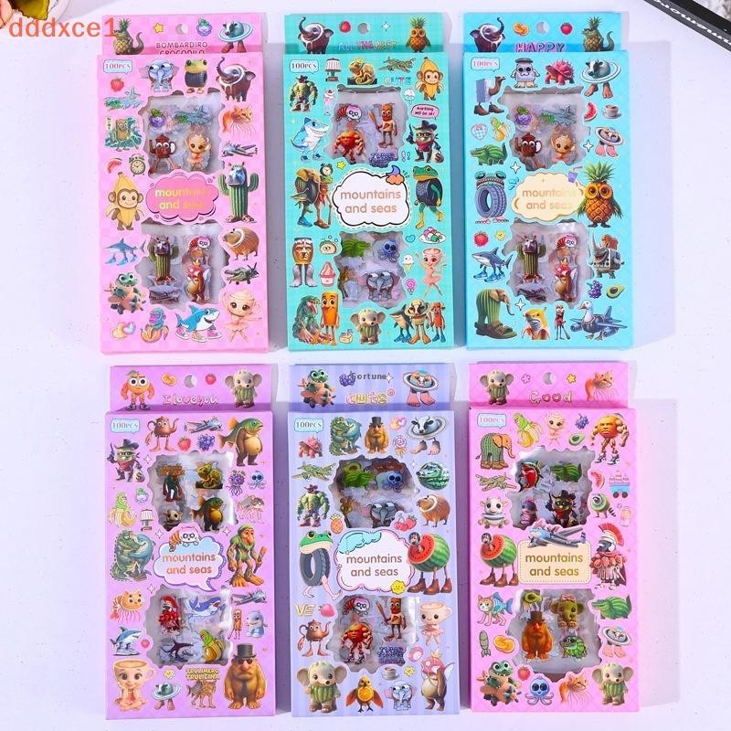 [dddxce1] 100Pcs/box Italian Brainrot Cartoon Decals Tung Tung Tung ...