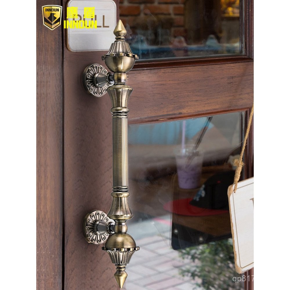 Chinese-style Hotel Villa Antique Bronze KTV Box Handle Store Door Push ...