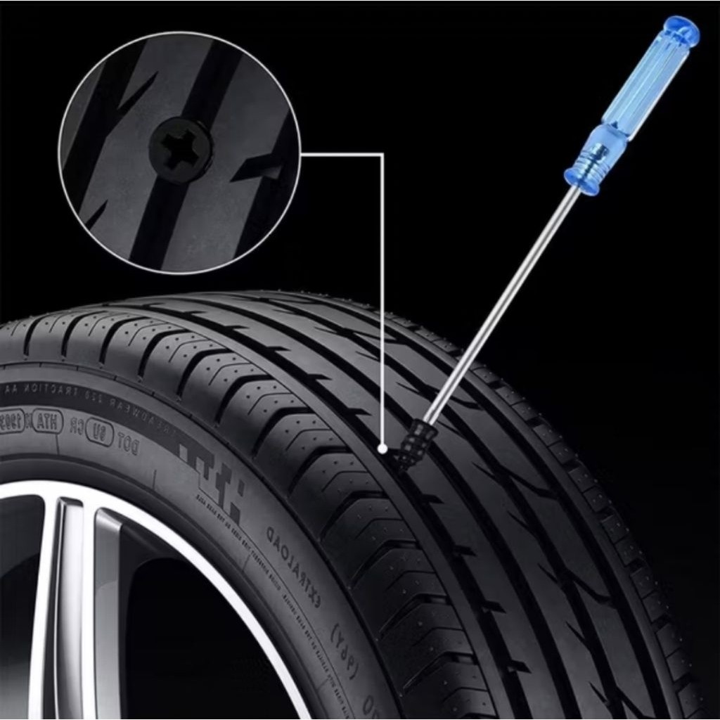1PCS Sekrup Karet Penambal Ban Tubeless Bocor Motor Mobil Skrup Paku Baut Tambal Patch Bolt A104 - Gambar 2