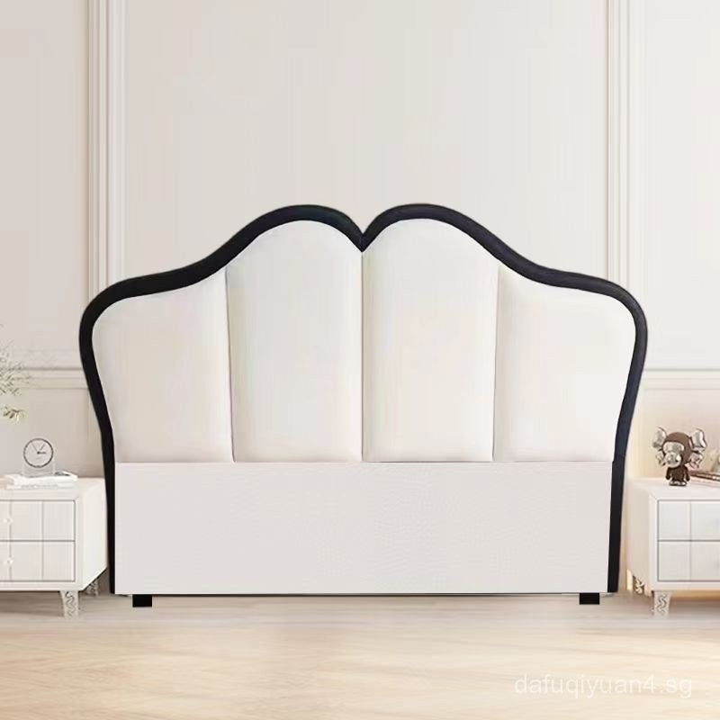 French Retro Petal Single Backrest Board Simple Master Bedroom Double ...