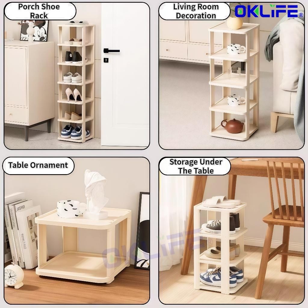 Multi-Layer Plastic Shoe Rack and Space-Saving Shoe Cabinet view 8