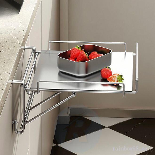 Stainless Steel Auxiliary Table Board Foldable Countertop Shelf Kitchen ...