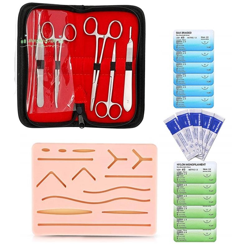 Complete Suture Kit for Students,Including Silicone Suture Pad and ...