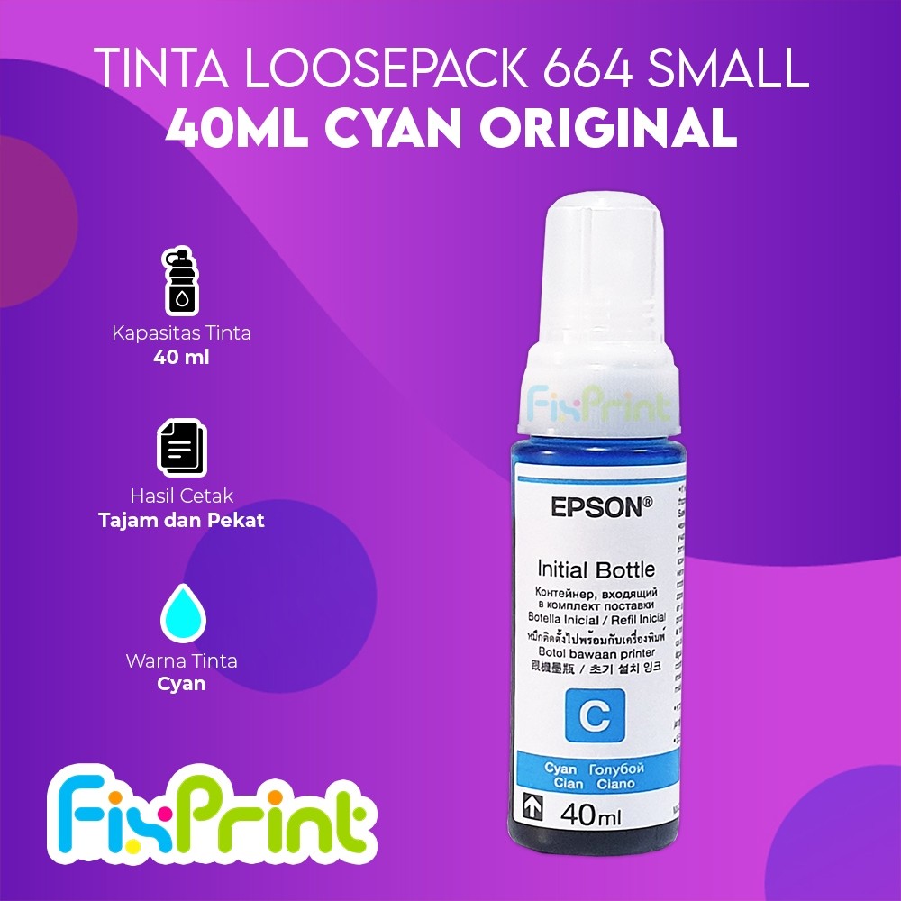 FixPrint TINTA EPSON 664 T6641 Black T6642 Cyan T663 Magenta T6644 Yellow COLOR - Gambar 4