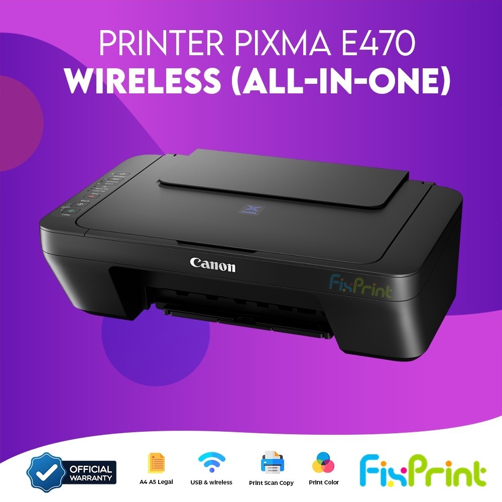 FixPrint Printer PIXMA Canon E470 Green / Black Print Scan Copy + Wireless / MG2570s Garansi Resmi - Pengganti E410 - Gambar 4
