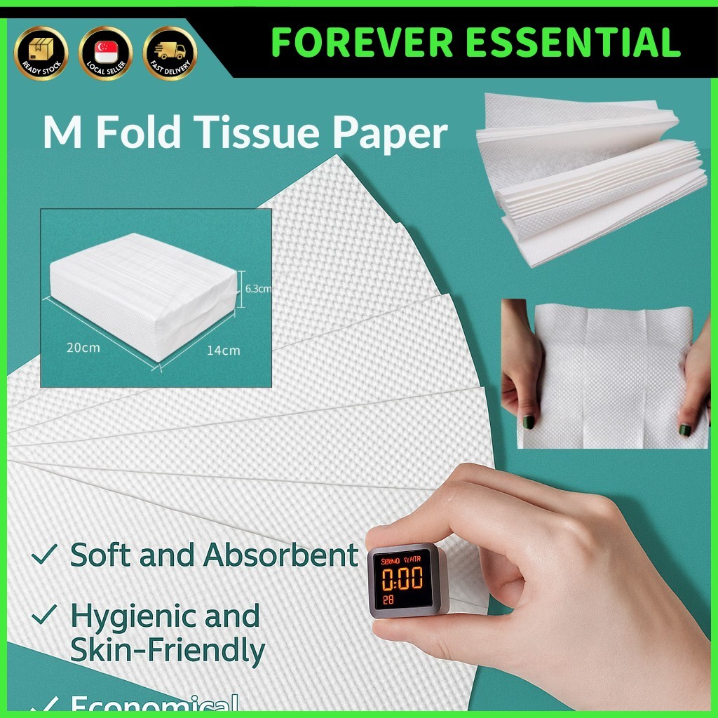 (FOREVER ESSENTIAL) 250ply M Fold Paper Towel Thickened Durable High ...