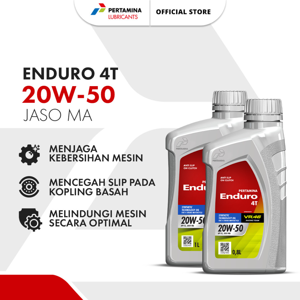 PERTAMINA Enduro 4T 20W-50 [ Oli Motor 0.8L & 1 L ] - Gambar 3
