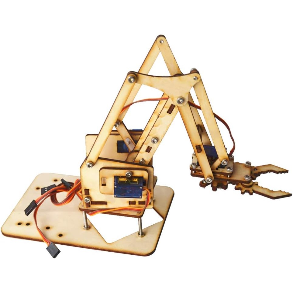 4 DOF Robot Arm Robotic Arm Kit Arduino Robot Arm Wood Robotic ...
