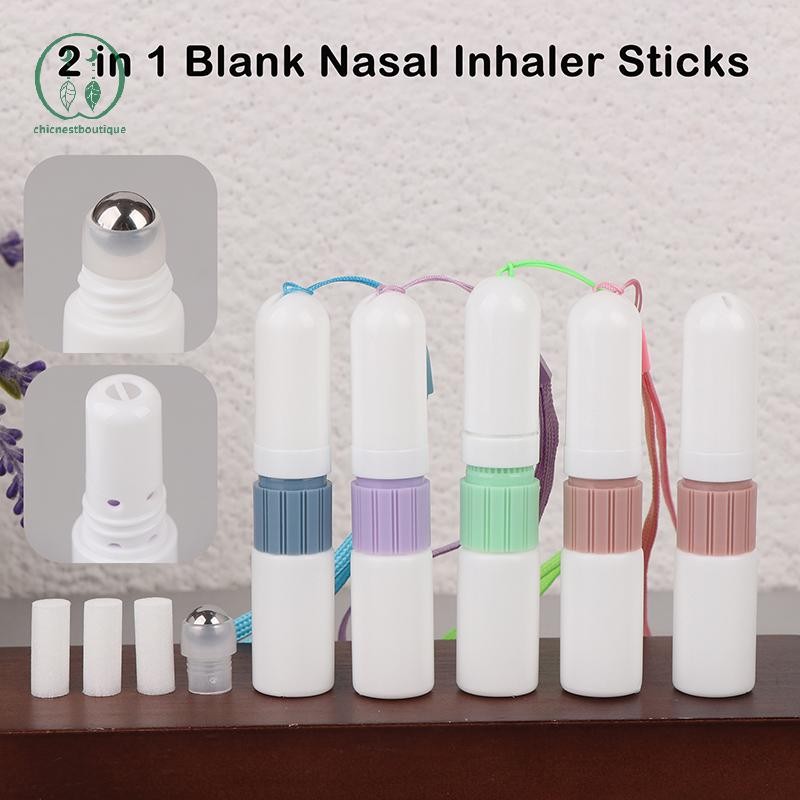 [Chicnest] 2 In 1 Blank Nasal Inhaler Sticks Bottle Aroma Diffuser ...