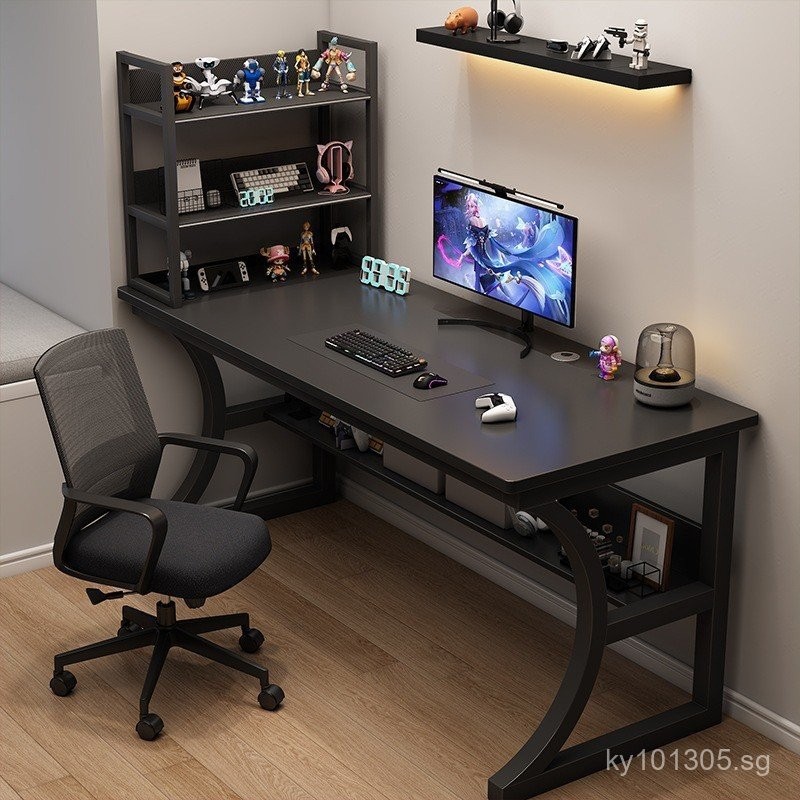 Bedroom Office Desk Chair Desktop Home Simple with Storage Rack Gaming ...