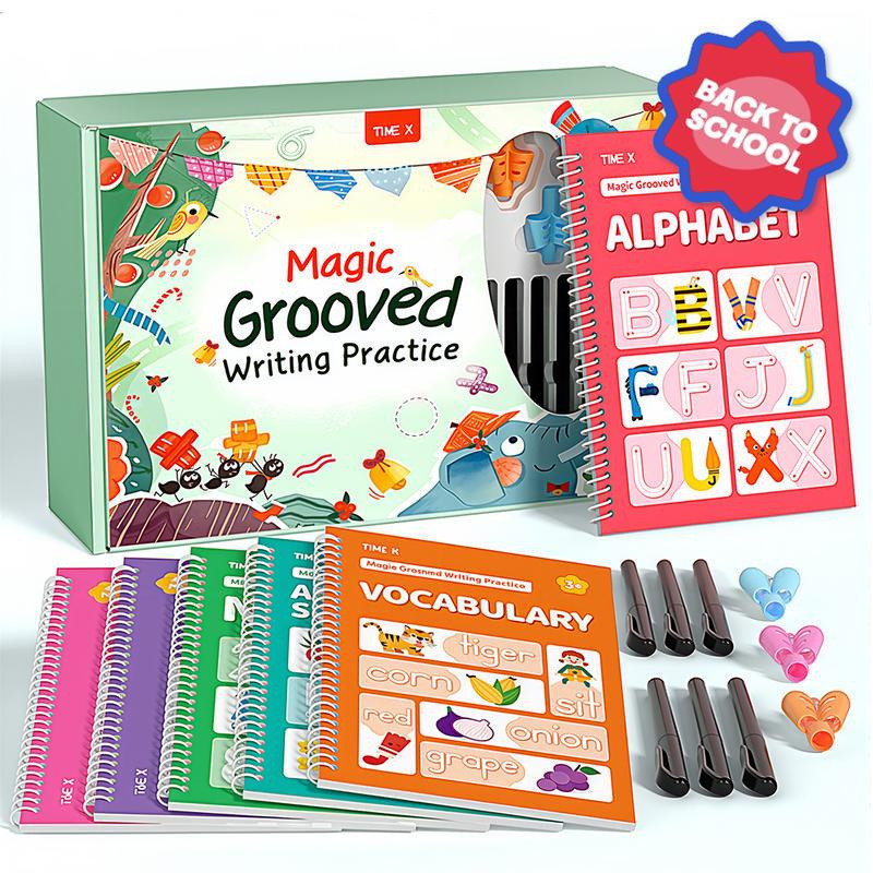 Magic Grooved Writing Practice Set for Kids | Alphabet & Vocabulary ...