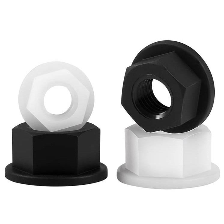 Glarks 135-Piece Black Nylon Flange Nut Assortment – M3 To M12, Hex Lock Nuts With Nylon Insert, Rustproof & Non-Conductive For Industrial & DIY Fastening
