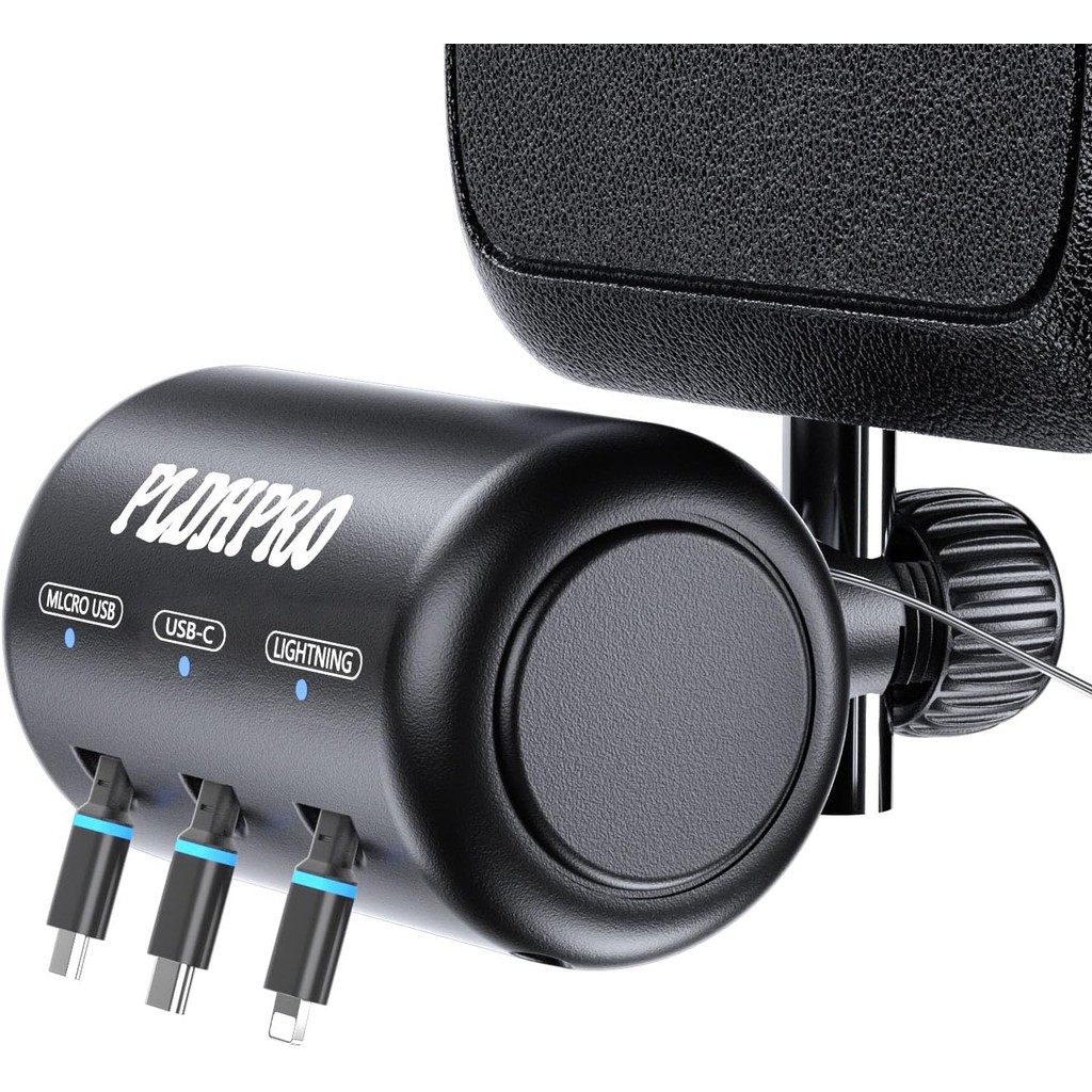 Retractable Car Backseat 3 in 1 Multi Charging Station Box with USB ...