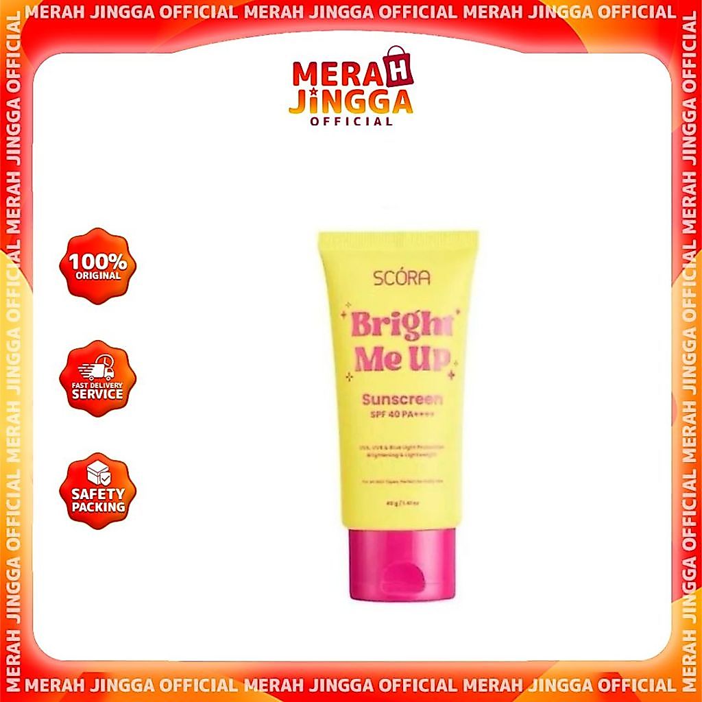 SCORA Bright Me Up Sunscreen 40 gr / Merah Jingga Official
