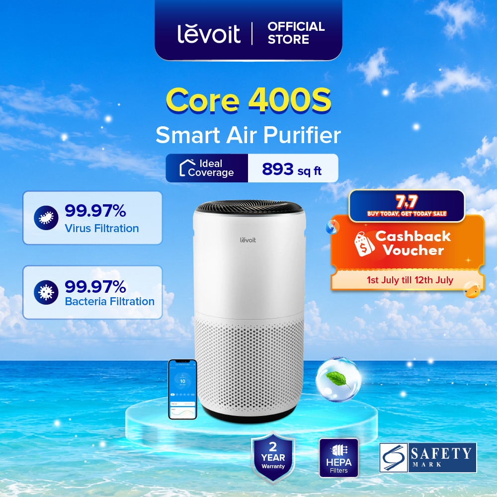 Levoit Core 400s Smart Air Purifier | Air Quality Monitor | H13