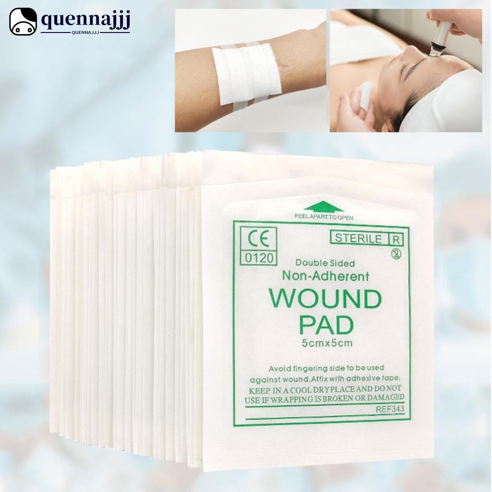 QUENNA 50/100pcs Sterile Non-woven Gauze Pad Wound Care Supplies Gauze ...