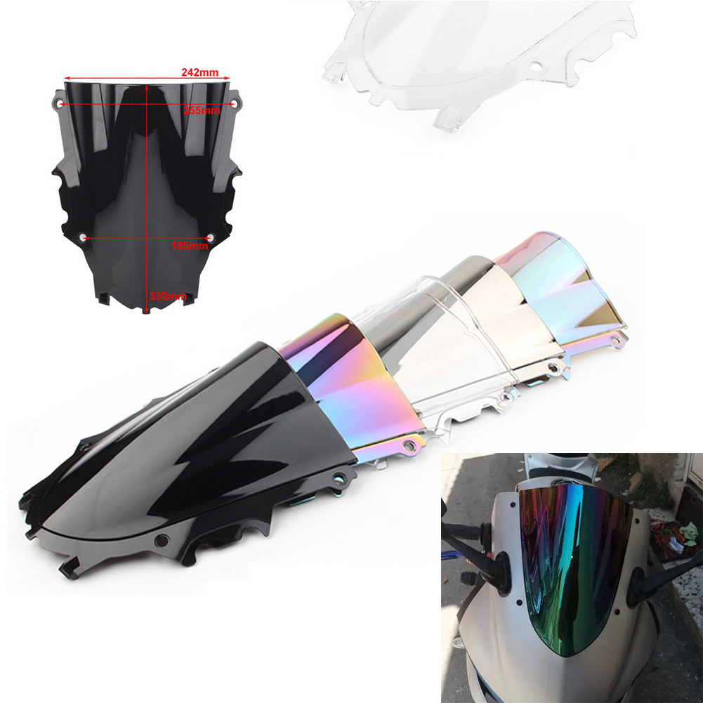 Motorcycle screen Double Bubble Windshield Deflector Protector ...