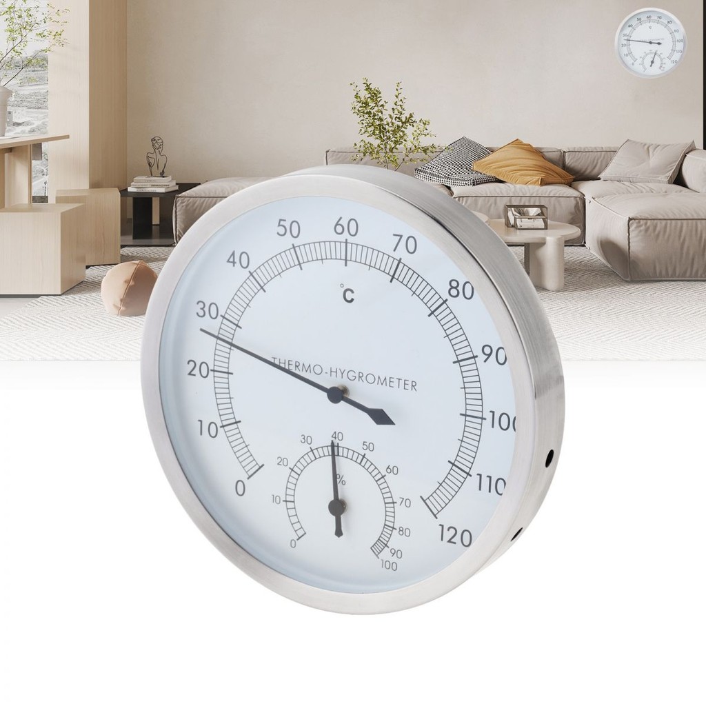 2-in-1 No Battery Needed Wireless Analog Thermometer Hygrometer for ...