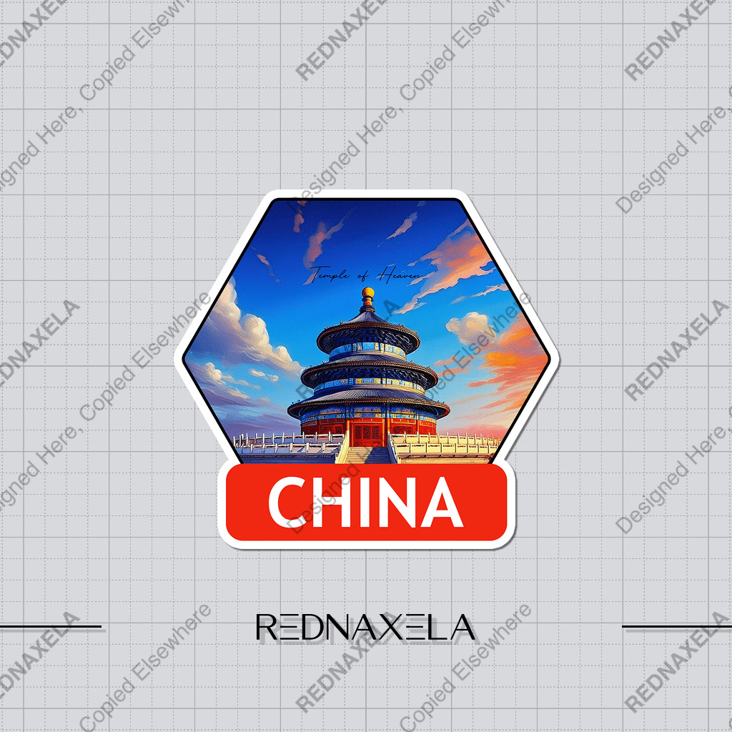 Country China Vinyl Stickers 1 Outdoor Travel Suitcase Stickers ...