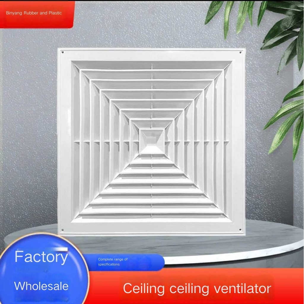 PVC Square Air Vent Diffuser, Adjustable Louvre Grille for Ceiling ...