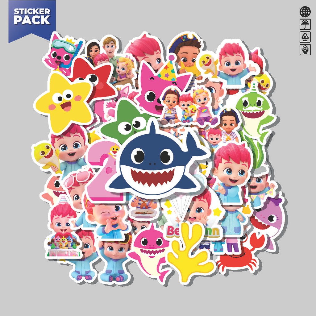 HP [100PCS] BEBEFINN Animated Stickers Pack Aesthetic Vinyl Waterproof ...