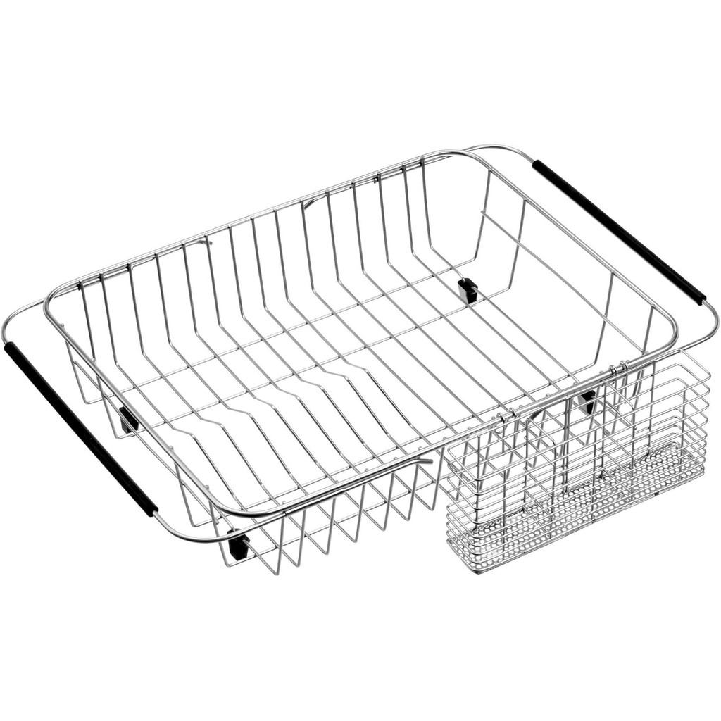 Slideep Expandable Dish Drying Rack, Stainless Steel Over The Sink Dish ...