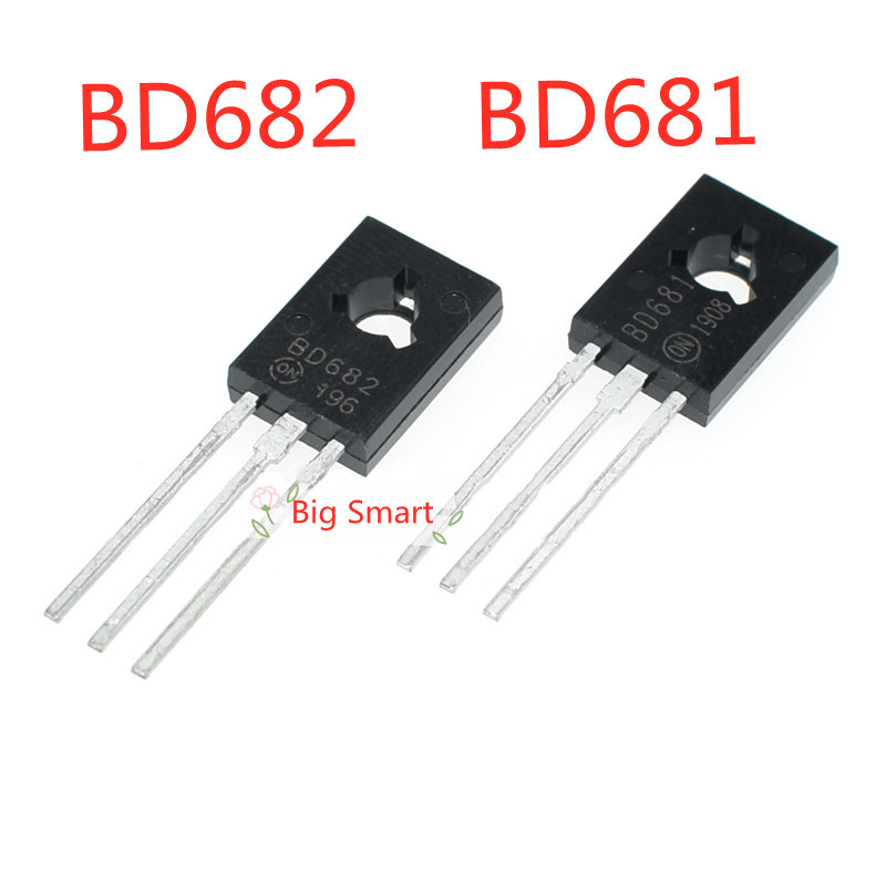 20pcs BD681 BD682 BD681G BD682G TO-126 4A 100V PNP NPN transistor ...