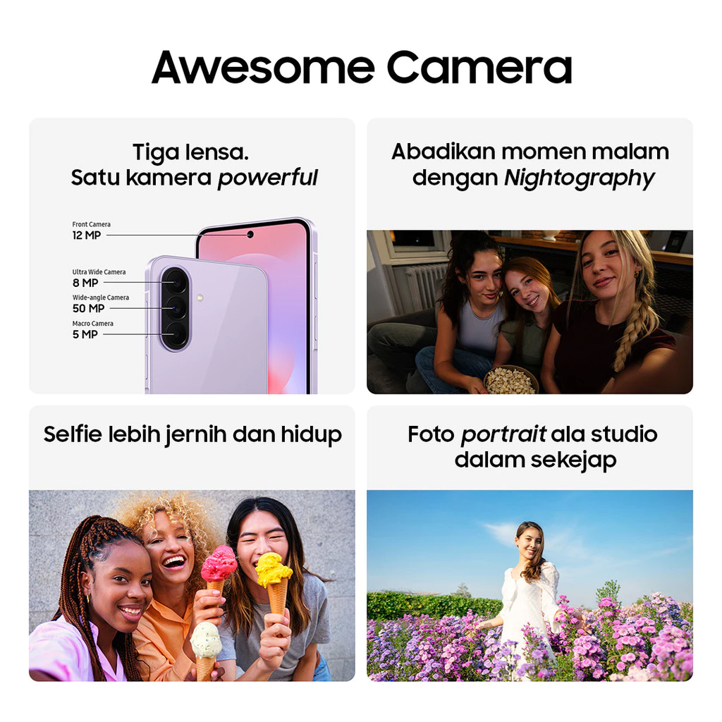 Samsung Galaxy A37 5G 8/128GB - Awesome Charcoal - Gambar 4