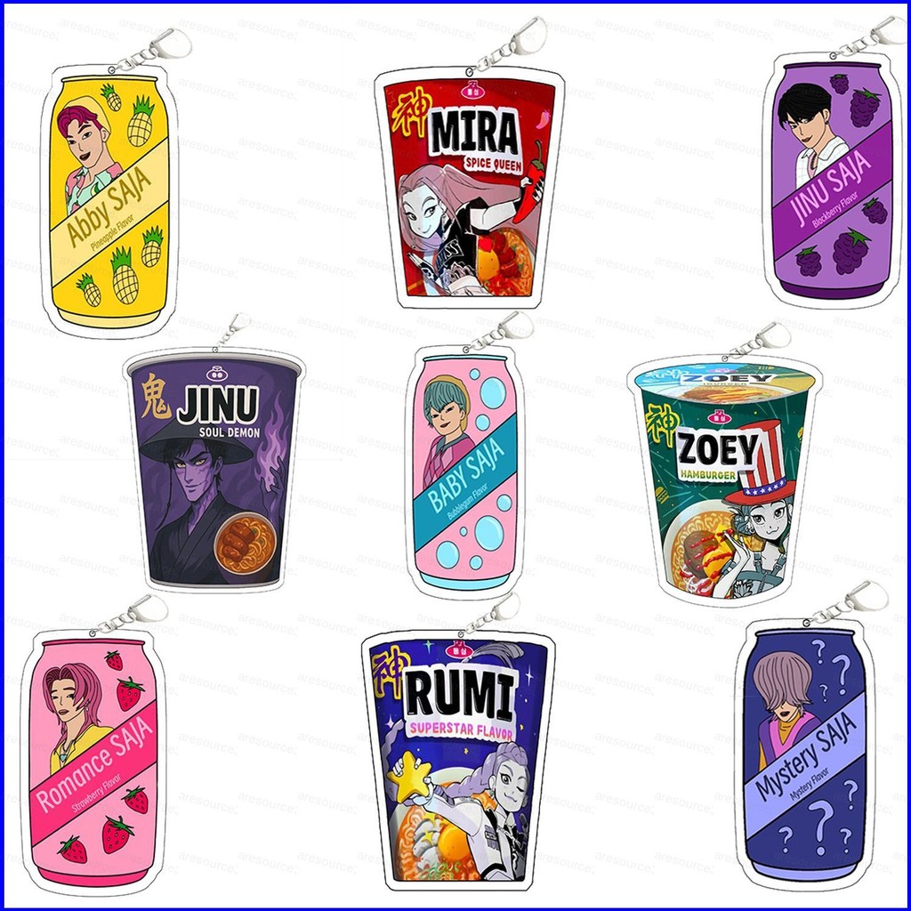 SQ3 K-Pop Demon Hunters Acrylic Keychain Abby RUMI Pendant SAJA BOYS ...