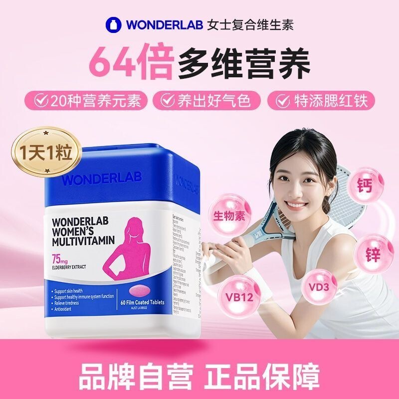 100% Authentic WonderLab Women's Multivitamin Multivitamin Niacinamide ...