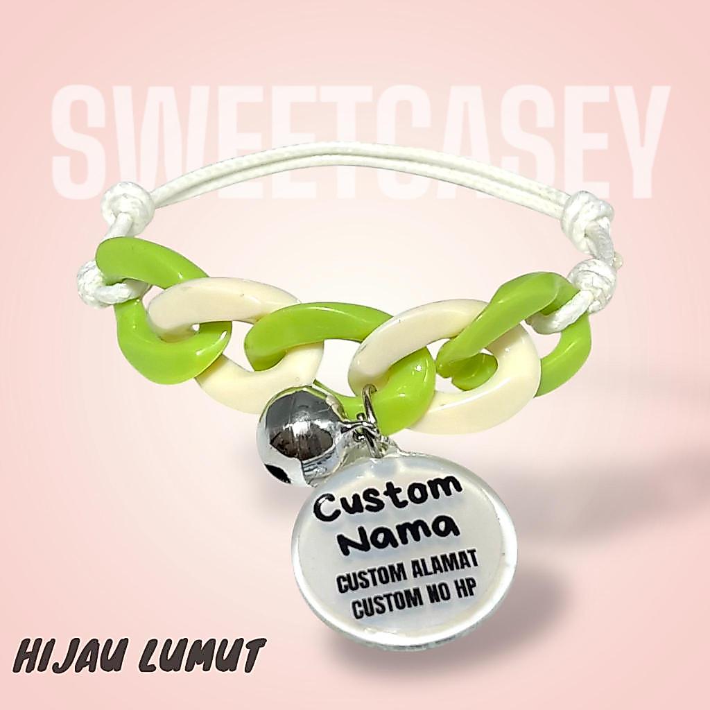 KALUNG KUCING MOMO/MOMO CATNECKLACE/KALUNG KUCING CUSTOM NAMA/KALUNG KUCING FREE NAMA/KALUNG KUCING - Gambar 4