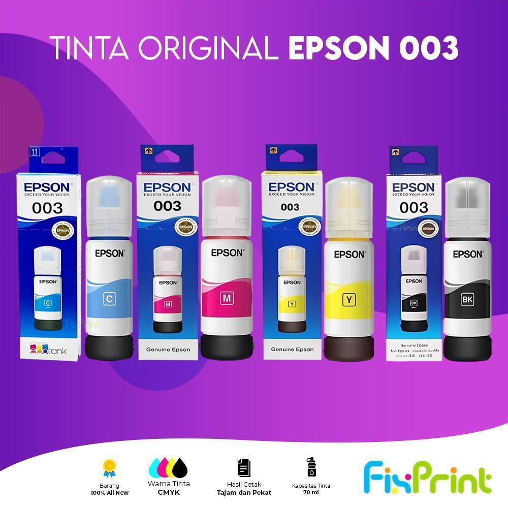 FixPrint Tinta 003 Premium Refill Printer Epson L1110 L3110 L3150 L4150 L6190 1Set