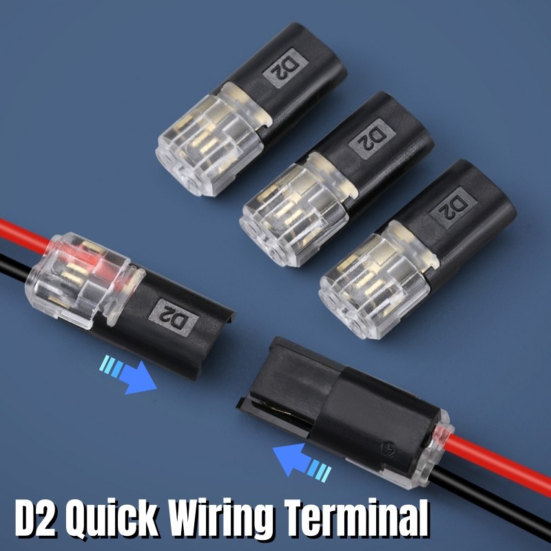 10PCS/20PCS D2 Quick Terminal Block Plug Waterproof Electrical Car Wire ...