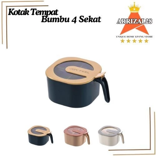(BUBBLEWRAP) TEMPAT KOTAK BUMBU DAPUR 4 SEKAT (4 IN 1)