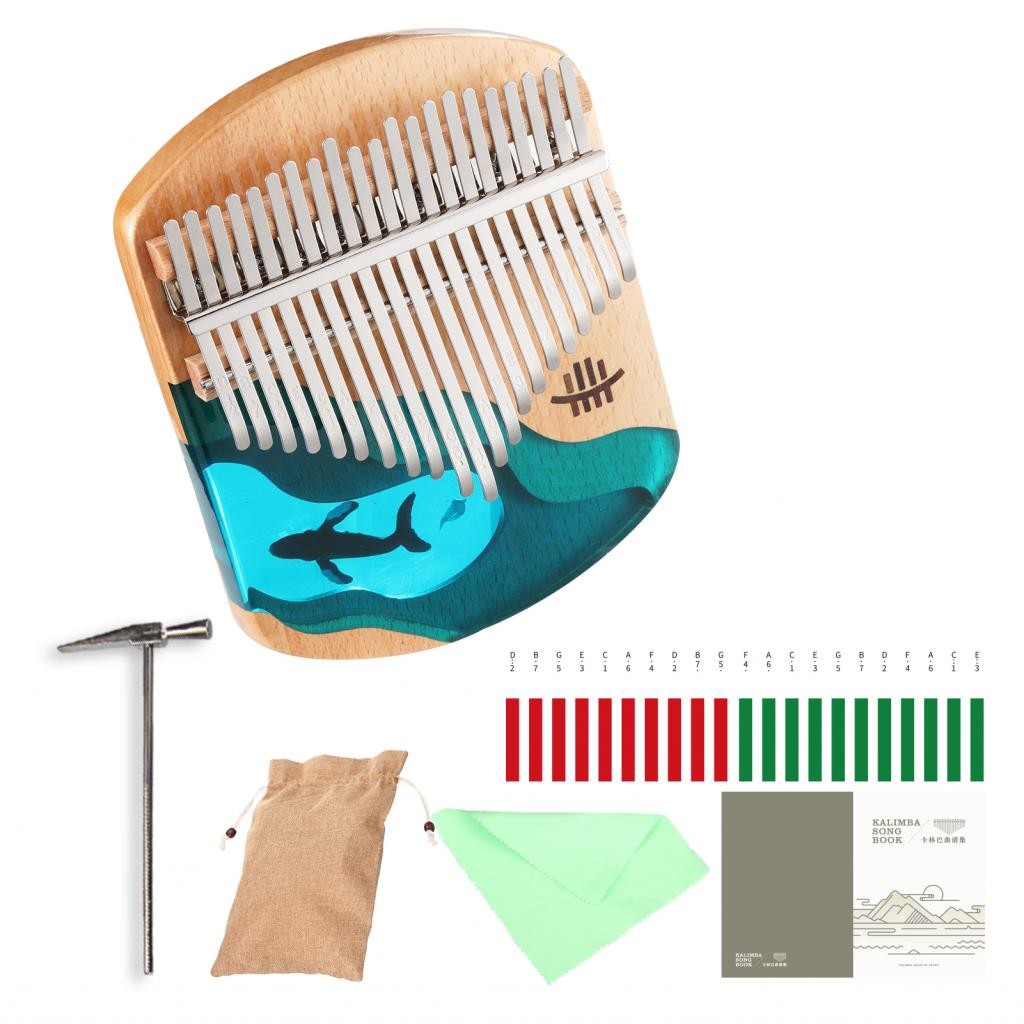 topinone-SG SIMBAE 21 Keys Thumb Piano Hluru Beech Wood Finger Portable ...