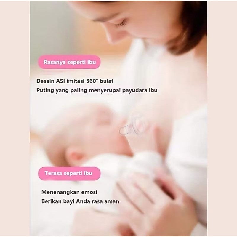 1PCS Dot Botol Bayi Standart Nipple Baby BPA Silikon Empeng Bottle Peristaltik Slim Silicone Transparant A320 - Gambar 3