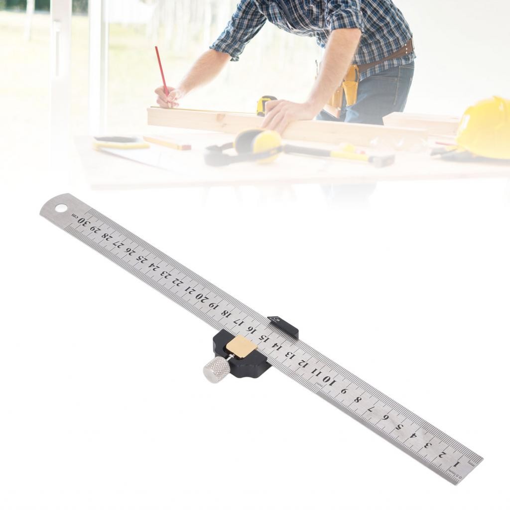bestchoices-sg 12 Inch Stainless Steel Ruler Metal Kit with Conversion ...