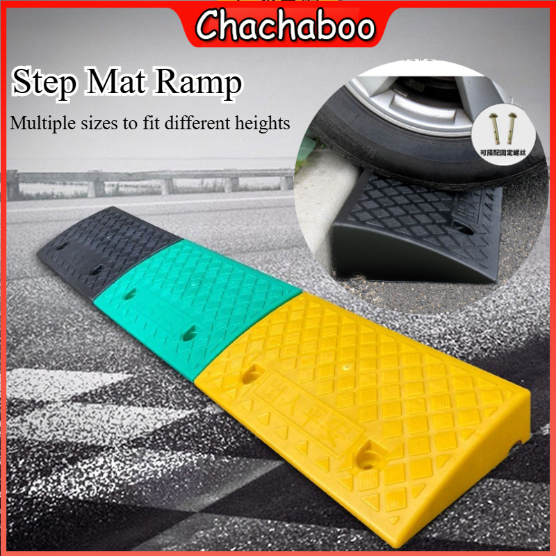 Step Slope Pad HEAVY DUTY Curb Mat Plastic Curb Ramp for Wheelchair/Car ...