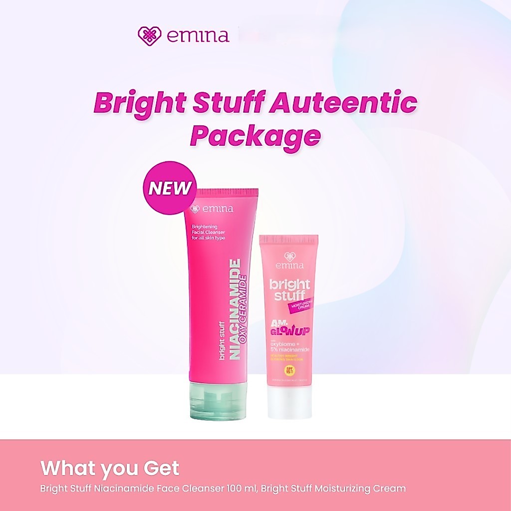 Emina Bright Stuff Face Wash - Sabun Muka Cerah Glowing Anti Kusam / Merah Jingga Official - Gambar 3