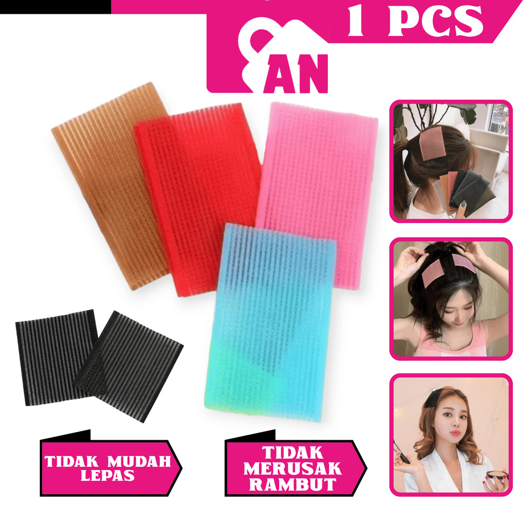 1PCS Penahan Poni Rambut Velcro Tempel Aksesoris Make Up Koyo Perekat Tempelan Hair Warna Polos A099