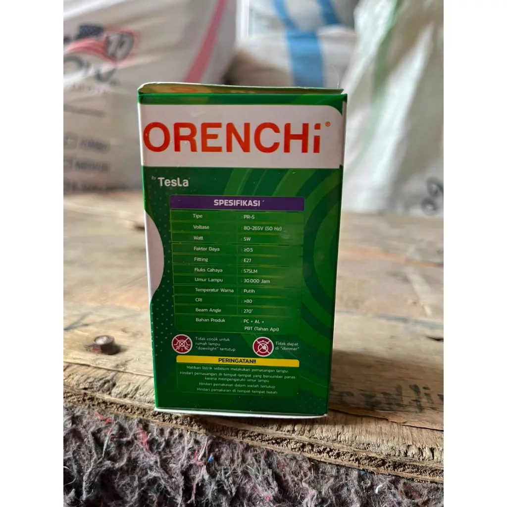 (BUBBLEWRAP) 5 WATT / BOHLAM LAMPU LED ORENCHI PREMIO GARANSI 1 TAHUN - Gambar 2