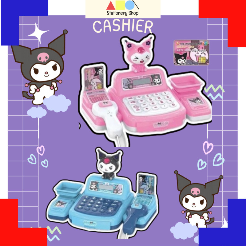 Kuromi Cashier Machine Toy Simulated Supermarket Cash Register Kits ...