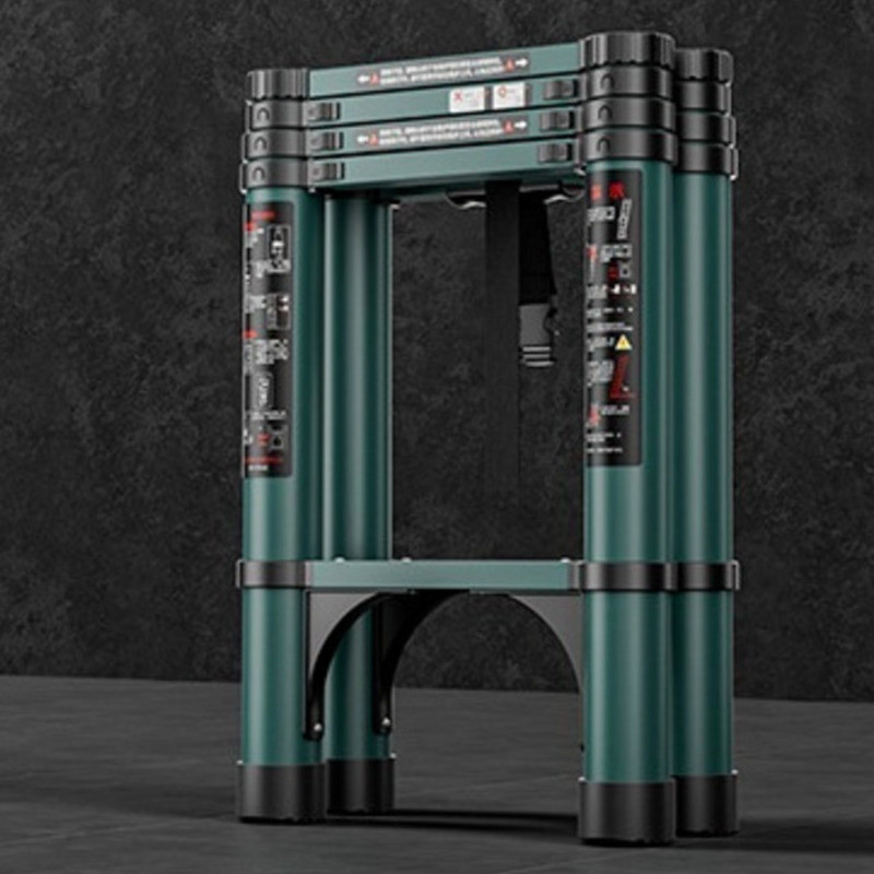Feasible pedestrian type telescopic ladder folding ladder for household ...