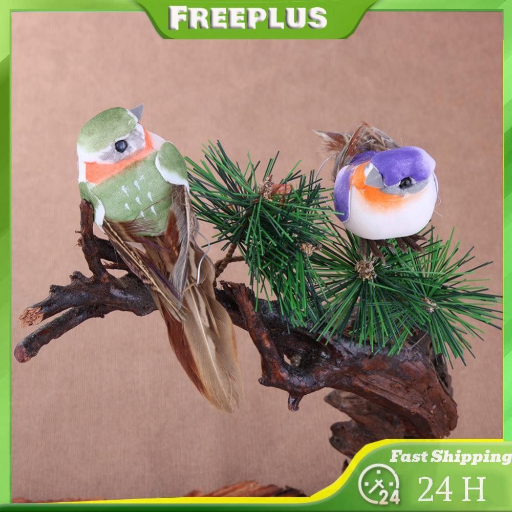 12pcs Artificial Fake Birds DIY Crafts Foam Feather Simulation Birds ...