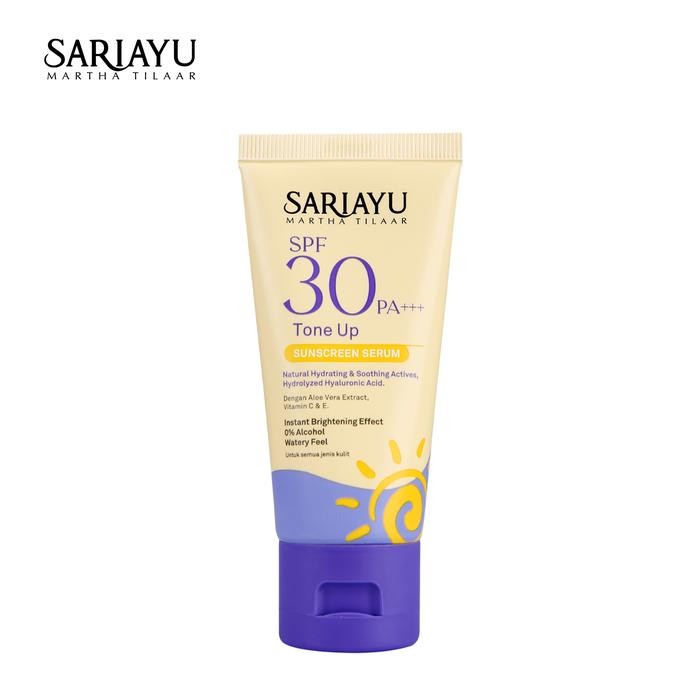 Sariayu Sunscreen Serum SPF 30 PA+++ 30gr / SPF 30 PA+++ Tone Up / Merah Jingga Official - Gambar 3