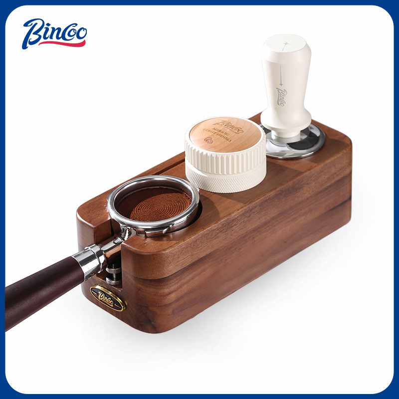 ZTGC Bincoo Coffee Press Powder Hammer Powder Dispenser Solid Wood Base ...