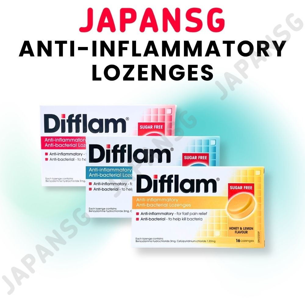 DIFFLAM Honey Lemon Lozenges/ Eucalyptus Menthol/ Raspberry- Sore ...